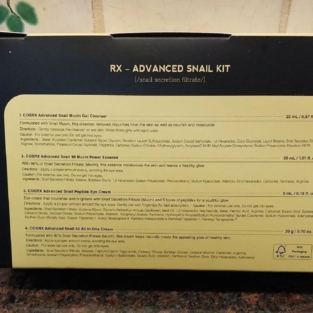COS RX Advanced Snail Kit - Black and Cream - Picture 2 of 4